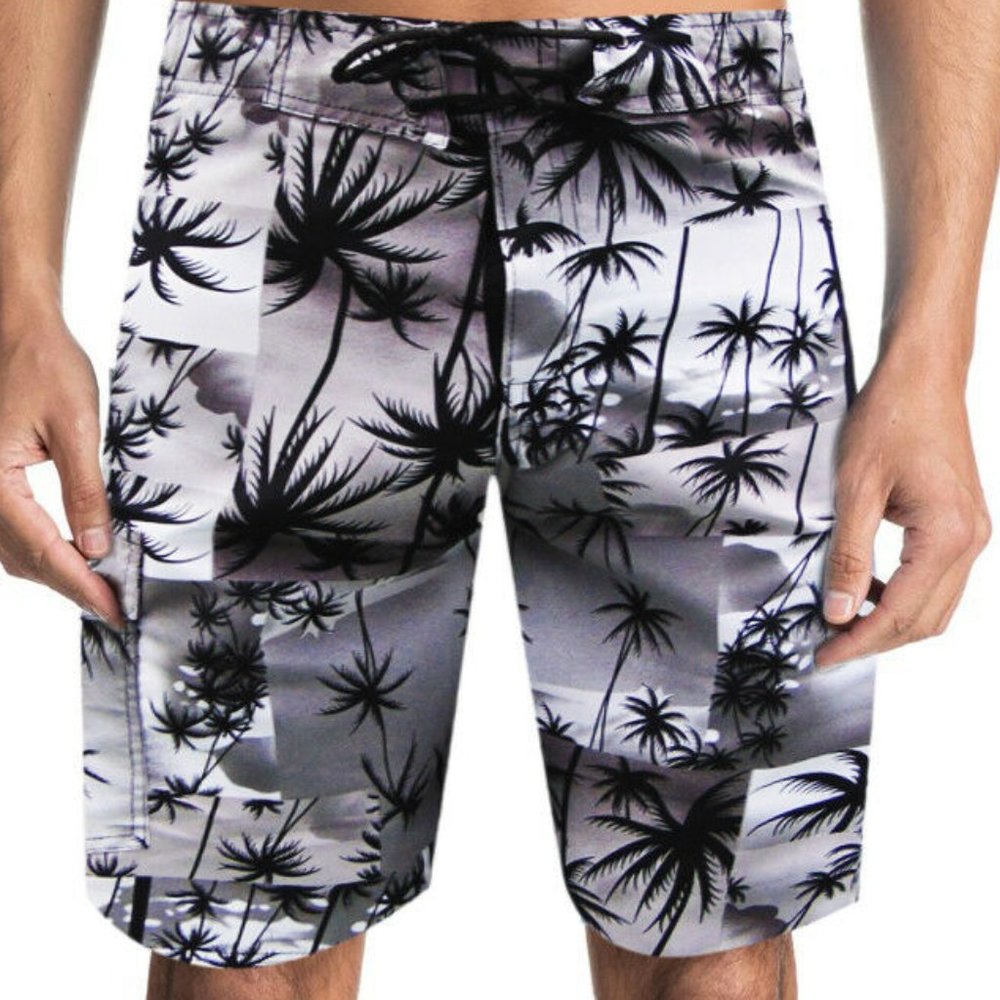 NWT PALMS SUMMER SURF BEACH MEN'S SWIMWEAR TRUNKS SLIM FIT BOARD SHORTS SIZE S